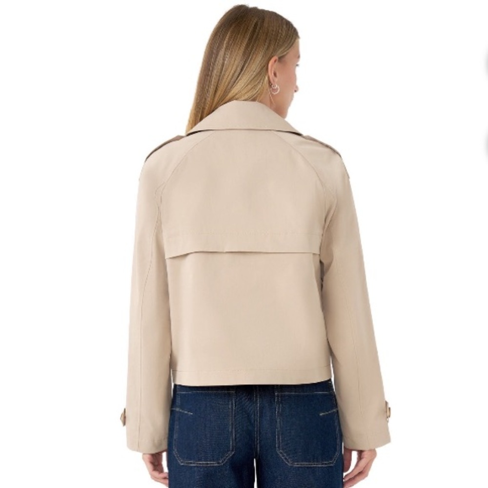 REBECCA MINKOFF | Women's Cropped Trench Coat - Picture 4 of 8